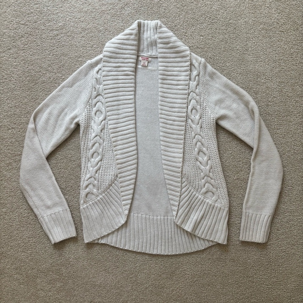 Mossimo Supply Co. Cream Open Front Cardigan